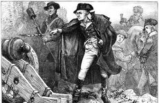 George Washington at the siege of Yorktown, Virginia, 1781 (c1880). Artist: Unknown