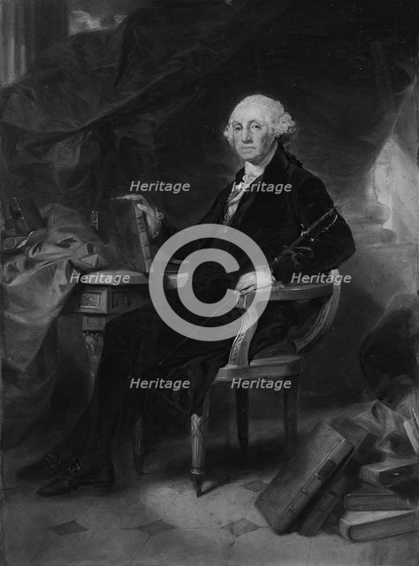 George Washington: Design for an Engraving, ca. 1860. Creator: Alonzo Chappel.
