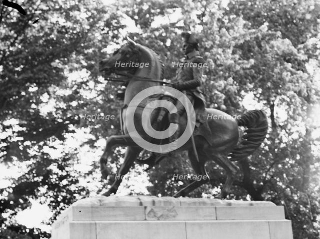 George Washington - Equestrian statues in Washington, D.C., between 1911 and 1942. Creator: Arnold Genthe.