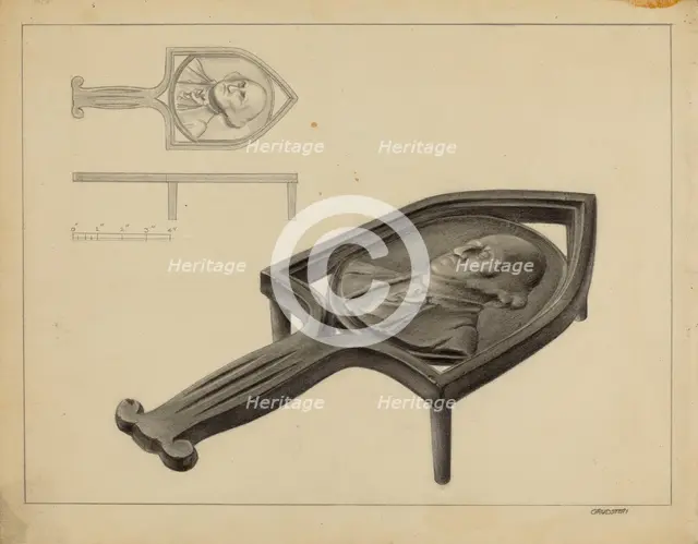 George Washington Flat Iron Stand, c. 1936. Creator: Milton Grubstein.