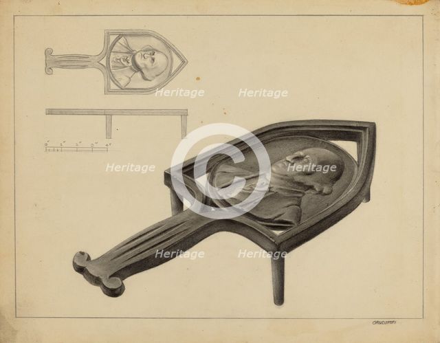 George Washington Flat Iron Stand, c. 1936. Creator: Milton Grubstein.