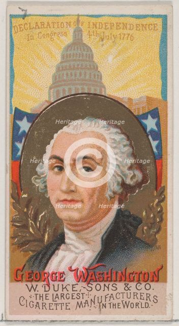 George Washington, from the series Great Americans (N76) for Duke brand cigarettes, 1888., 1888. Creator: Unknown.