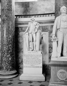 George Washington Statue, Statuary Hall, the Capitol, Washington, D.C., between 1900 and 1906. Creator: Unknown