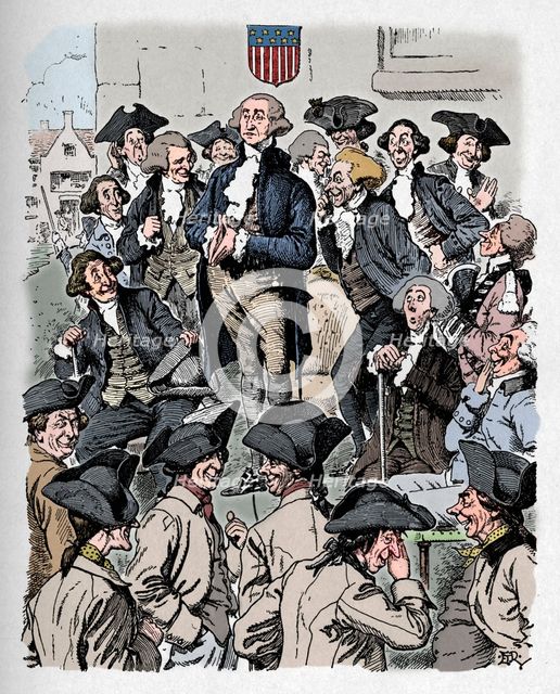 'George Washington trying to tell a lie', c1900. Artist: Edward Tennyson Reed.