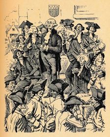 George Washington trying to tell a lie c1900. Artist: Edward Tennyson Reed