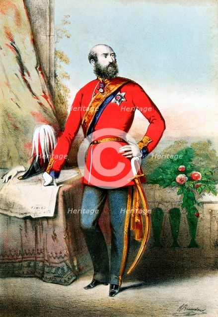 George William Frederick Charles, 2nd Duke of Cambridge, British soldier, c1855. Artist: Unknown