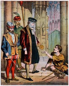 George Wishart, 16th century Scottish reformer and martyr, mid 19th century. Artist: Anon