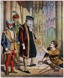 George Wishart, 16th century Scottish reformer and martyr, mid 19th century. Artist: Anon