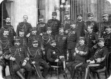 Georges Boulanger, French general and politician, with other army officers, 1888