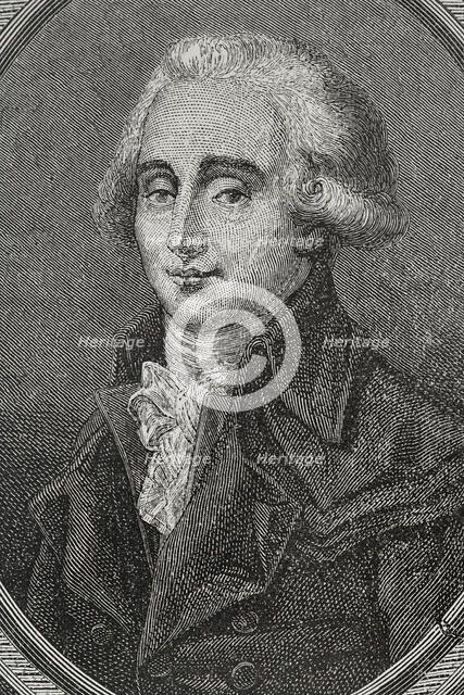 Georges Couthon, (Georges Auguste Couthon), (1755-1794), French revolutionary, 1876.  Creator: Unknown.