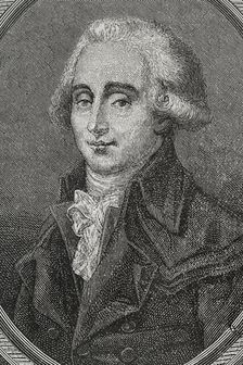 Georges Couthon, (Georges Auguste Couthon), (1755-1794), French revolutionary, 1876. Creator: Unknown