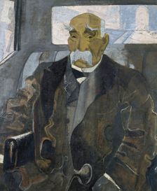 Georges Clemenceau (1841-1929), seated in a car going down the Champs-Élysées, c1920. Creator: Unknown