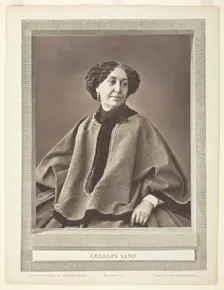 Georges Sand (born Amantine Lucile Aurore Dupin, French novelist, 1804-1876), 1864. Creator: Nadar
