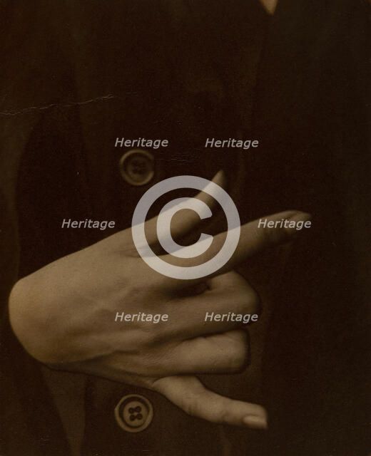 Georgia O'Keeffe - Hand, 1918. Creator: Alfred Stieglitz.