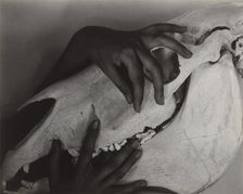 Georgia O'Keeffe - Hands and Horse Skull, 1931. Creator: Alfred Stieglitz