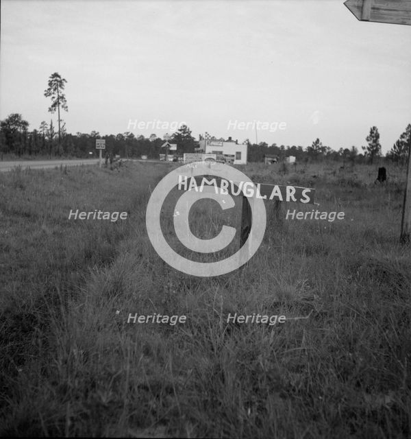 Georgia road sign, 1937. Creator: Dorothea Lange.