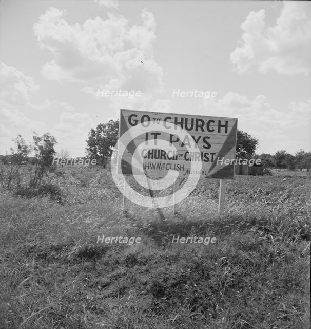 Georgia road sign, 1937. Creator: Dorothea Lange.