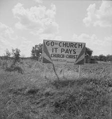 Georgia road sign, 1937. Creator: Dorothea Lange