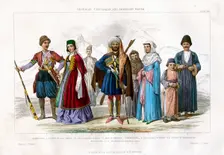 Georgian, Circassian and Armenian Races 1873. Artist: J Le Conte