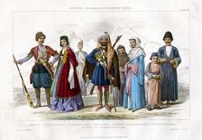 Georgian, Circassian and Armenian Races 1873. Artist: J Le Conte