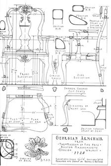 Georgian Armchair 1922. Artist: Rachel C Raymond