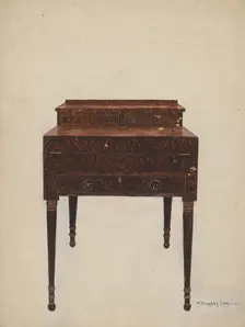 Georgian Desk, 1935/1942. Creator: Willoughby Ions