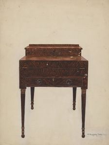 Georgian Desk, 1935/1942. Creator: Willoughby Ions