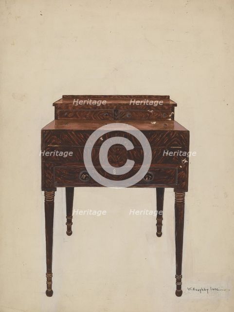 Georgian Desk, 1935/1942. Creator: Willoughby Ions.