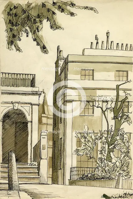 Georgian houses, London, c1950. Creator: Shirley Markham.
