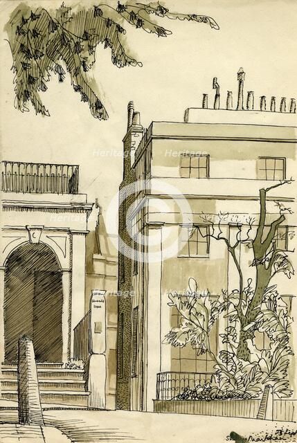 Georgian houses, London, c1950. Creator: Shirley Markham.