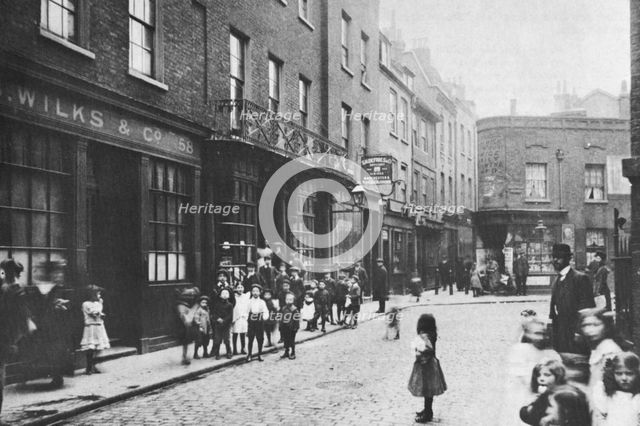 Georgian shops in Artillery Lane, East End, London, 1912. Creator: Unknown.