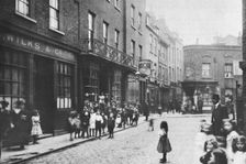 Georgian shops in Artillery Lane, East End, London, 1912. Creator: Unknown