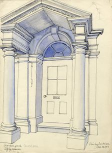 Georgian porch 1951. Creator: Shirley Markham