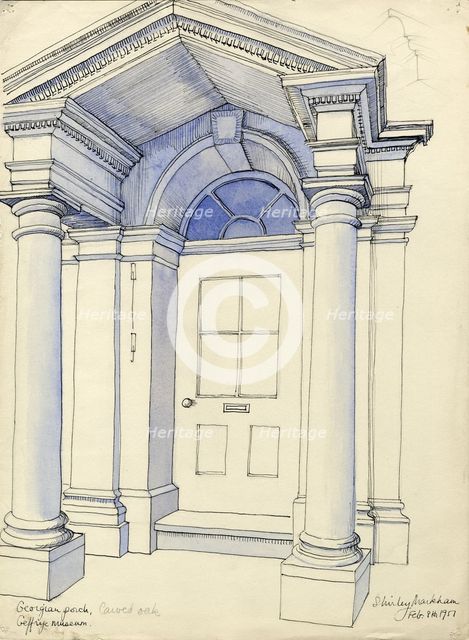 'Georgian porch', 1951.  Creator: Shirley Markham.