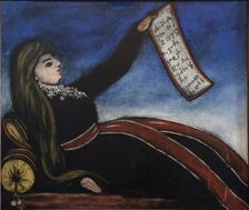 Georgian woman on a couch