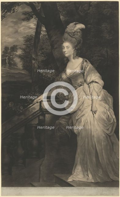 Georgiana (Spencer), Duchess of Devonshire, 1780. Creator: Valentine Green.