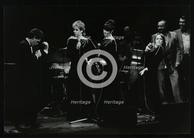 Georgie Fame and Sweet Substitute with Keith Smith's Hefty Jazz in concert, 1984. Creator: Denis Williams.