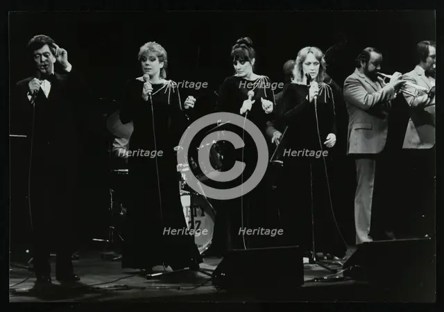 Georgie Fame and Sweet Substitute with Keith Smith's Hefty Jazz in concert, 1984. Creator: Denis Williams.