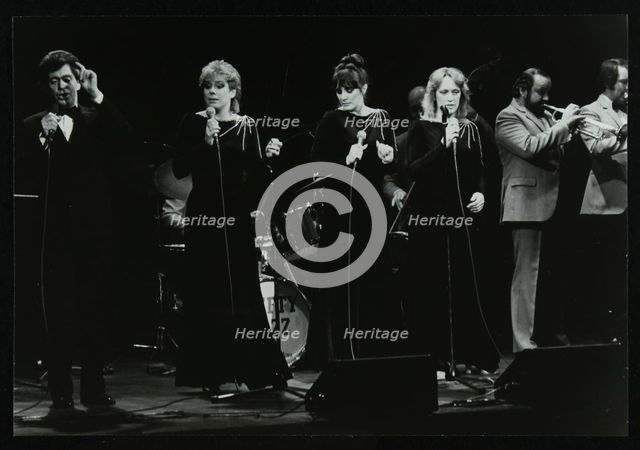 Georgie Fame and Sweet Substitute with Keith Smith's Hefty Jazz in concert, 1984. Creator: Denis Williams.