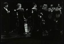 Georgie Fame and Sweet Substitute with Keith Smith's Hefty Jazz in concert, 1984. Creator: Denis Williams