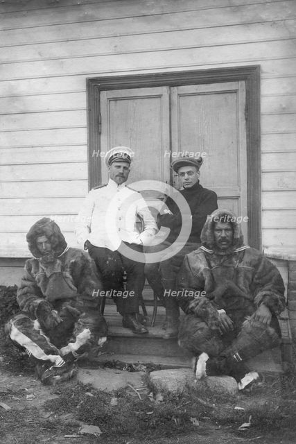 Georgii Iakovlevich Sedov, Vladimir Iul'evich Vize, and Members of the Expedition..., 1912. Creator: Mikhail Alekseevich Pavlov.
