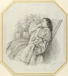 Georgina Hannay, 1859. Artist: John Brett