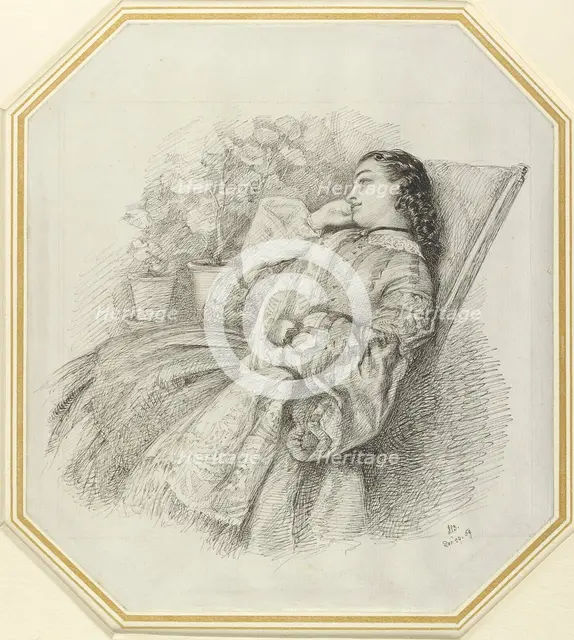 Georgina Hannay, 1859. Artist: John Brett.