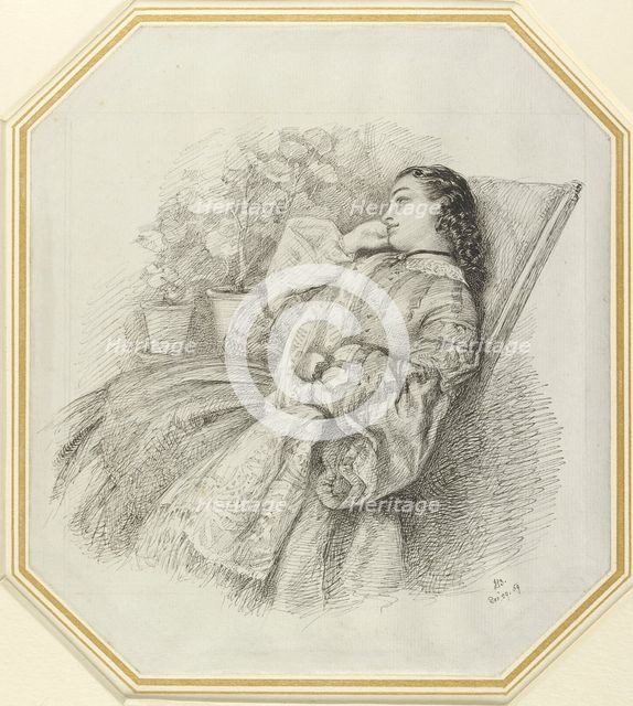 Georgina Hannay, 1859. Artist: John Brett.