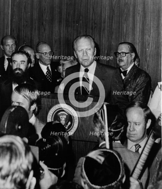Gerald R Ford (1913- ), American President between 1974-77. Creator: Unknown.