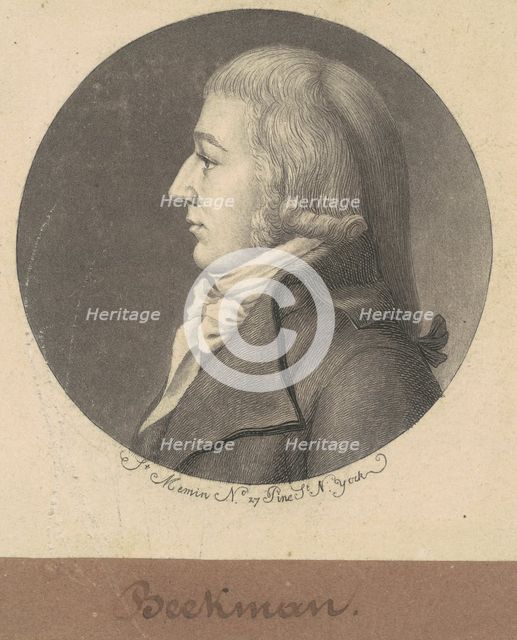 Gerard G. Beekman, Jr., 1797. Creator: Charles Balthazar Julien Févret de Saint-Mémin.