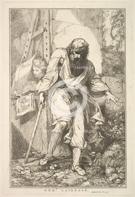 Gerard Lairesse (from Fifteen Etchings Dedicated to Sir Joshua Reynolds), December 8, 1778. Creator: John Hamilton Mortimer.