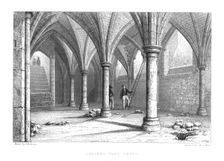 Gerard's Hall Crypt, Basing Lane, London, before its demolition in 1852 (1886). Creator: John Henry Le Keux