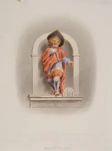 Gerard the Giant, Gerard's Hall, Basing Lane, London, 1852. Artist: Thomas Hosmer Shepherd