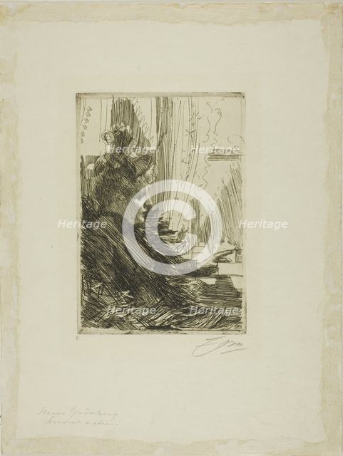 Gerda Grönberg III, 1892. Creator: Anders Leonard Zorn.